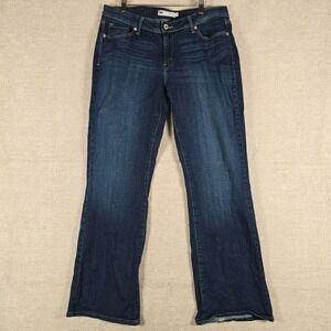 Levis 529 Curvy Bootcut Jeans Womens 16L Dark Wash Blue Denim Flap Pocket 34x33